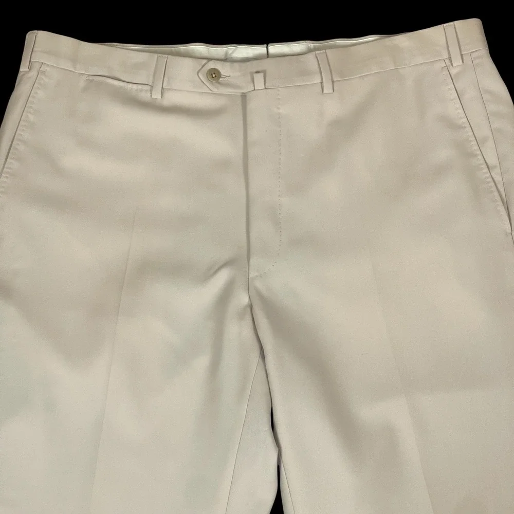 Ermenegildo Zegna Beige Wool Trousers Dress Pants Mens 40 Portugal Flat Front